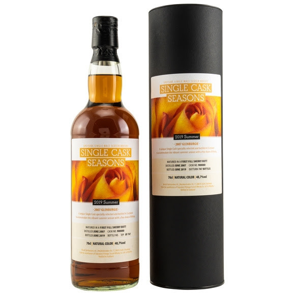  Single Cask Seasons Summer 2019: Glenburgie 12y 2007/2019 1st Fill Sherry Butt 48,7 % Vol. Nicht gefärbt Nicht kühlfiltriert Only for Germany