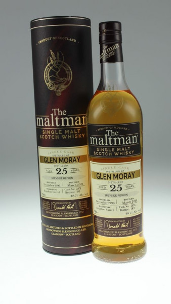 Maltman Glen Moray, 1993, 25 years old, 48,7%, Bourbon barrel no. 3874