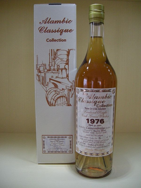 ALAMBIC CLASSIQUE Cameronbridge „Bourbon Barrel“ Jahrgang 1976, 41 years old, Lowland Single Cask Grain Whisky 47,3 %Vo