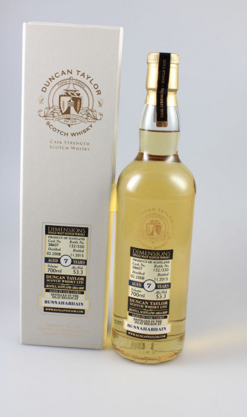 Bunnahabhain 2008 7y 53,3% Duncan Talor Dimensions
