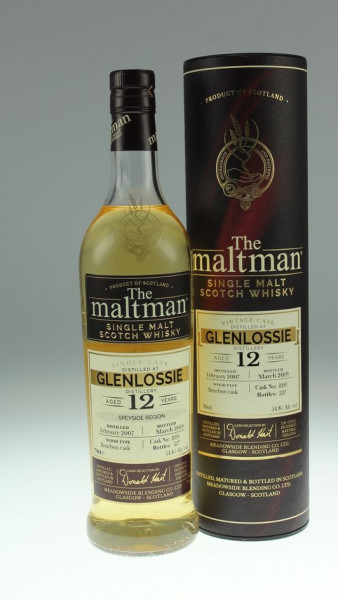 Maltman Glenlossie, 2007, 12 years old, 54,8%, Bourbon cask no. 1099
