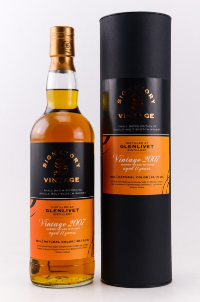Glenlivet 2007/2018 Signatory Vintage Small Batch Edition #3 48,1 %Vol 2982 Bottles