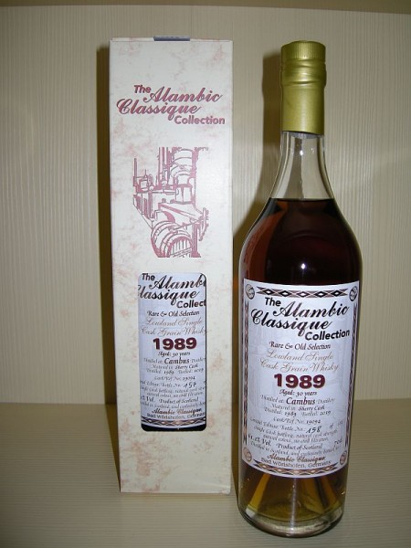 Alambic Classique Cambus Dark Sherry Single Cask 61,1 %Vol 1989 30 y Lowland Grain