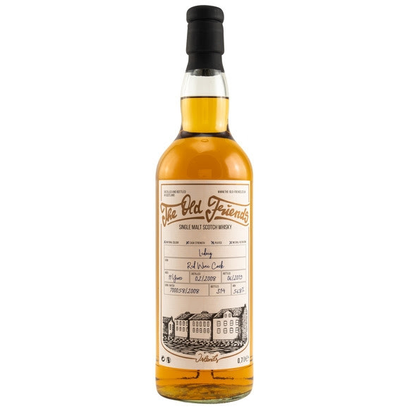 Ledaig 2008/2019 The Old Friends Dest. 02/2008 Abgef. 06/2019 11 Jahre Gereift im Rotweinfass Fassnr. 70058 314 Flaschen 56,8 % Vol.