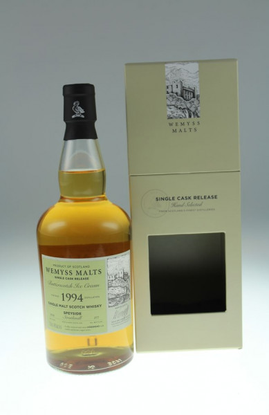Wemyss Butterscotch Ice Cream 1994, 24 years, 46%, 277 bottles Distilled at Strathmill Distillery