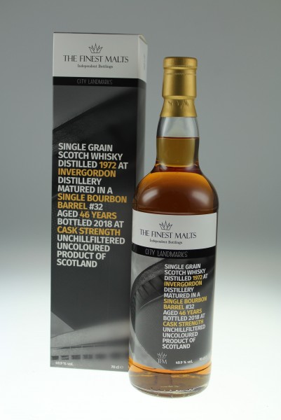 The Finest Malts INVERGORDON SINGLE GRAIN 46 y 1972 49,9 %Vol City Landmarks