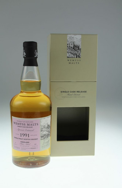 Wemyss Apricot Oatmeal 1991, 27 years, 46% Bourbon Hogshead, 289 bottles Distilled at Blair Athol Distillery