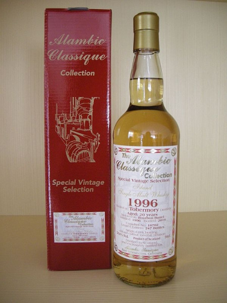 Alambic Classique Tobermory „Bourbon Barrel“ Jahrgang 1996 20 years old 58.8 %Vol Islands
