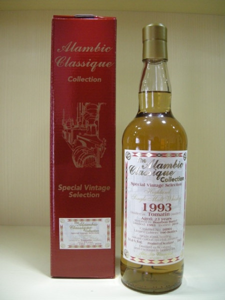 Alambic Classique Tomatin „Bourbon Barrel“ Jahrgang 1993, 23 years old, Highlands 51,6 %Vol