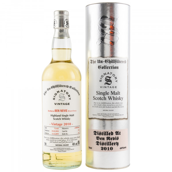  Ben Nevis 2010/2019 - un-chill. Cask Nr. 126 Signatory Un-Chillfiltered Collection 46,0 % Vol. Refill Sherry Butt Nicht gefärbt Nicht kühlfiltriert