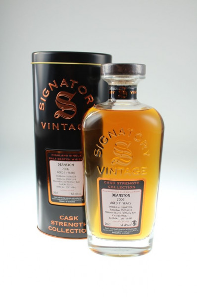 Signatory Deanston First Fill Sherry Butt Cask Strength 64,4 %Vol.