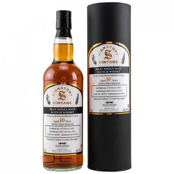 Bunnahabhain 2009/2020 Signatory Vintage Cask Strength for Kirsch 10 y Sherry Butt 68,2 %Vol