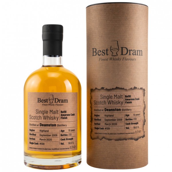 Best Dram Deanston 2009/2020 - Amarone Finish 10y 56,5 %Vol